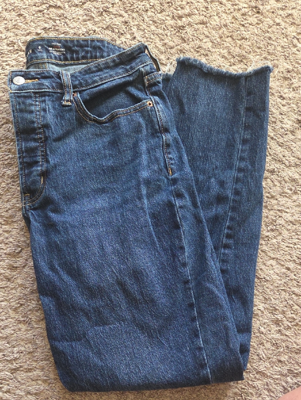 6 TALL CURVY Straight Leg - Old Navy Button-Fly OG Straight Jeans